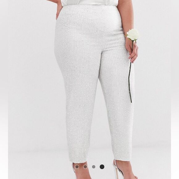 ASOS EDITION Curve embellished pants - Picture 1 of 3
